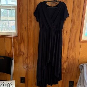 Chic Black High Low Dress